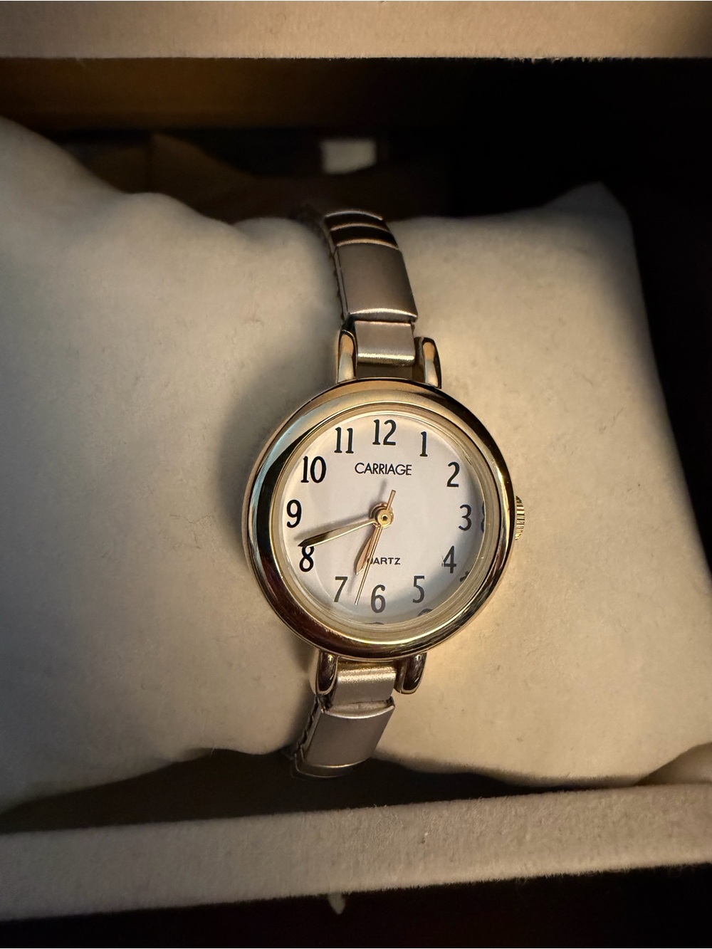 Carriage by Timex Dual Tone Silver & Gold Quartz Stretch Watch
